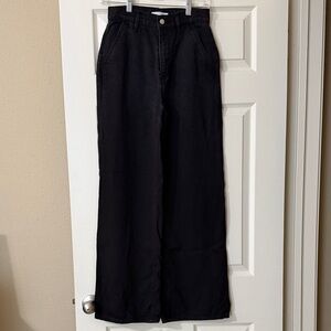 LOFT Black Wide Leg Jeans